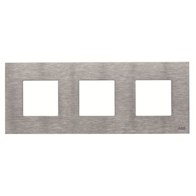 [2CLA227300N4002] Frames 3-gang / 2+2+2-modules - Noble - Stainless Steel