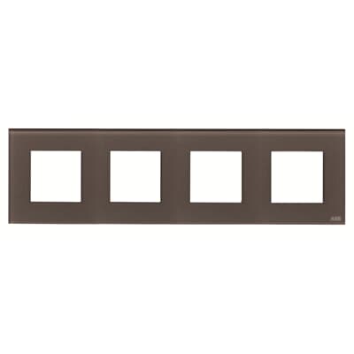 [2CLA227400N3702] Frame 4-gang / 2+2+2+2-modules - Noble - Coffee Glass