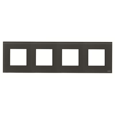 [2CLA227400N3802] Frame 4-gang / 2+2+2+2-modules - Noble - Graphite Glass