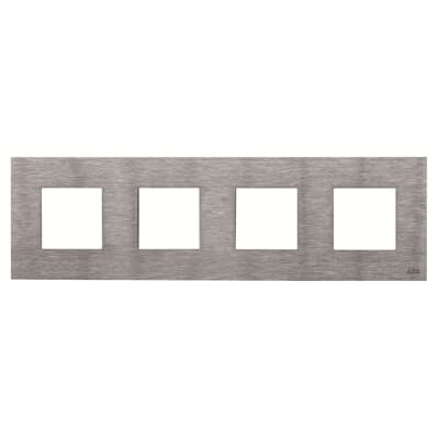 [2CLA227400N4002] Frames 4-gang / 2+2+2+2-modules - Noble - Stainless Steel