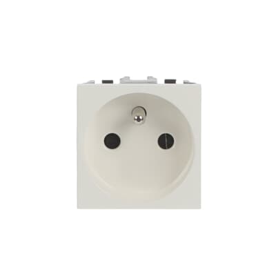 [2CLA228700N1101] French/Earth-pin socket outlet - 2M - White
