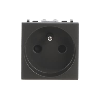 [2CLA228700N1801] French/Earth-pin socket outlet - 2M - Anthracite