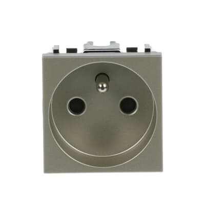 [2CLA228700N1901] French/Earth-pin socket outlet - 2M - Champagne