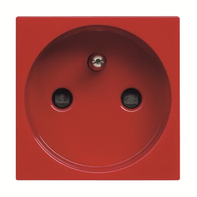 [2CLA228700N7001] French/Earth-pin socket outlet - 2M - Red