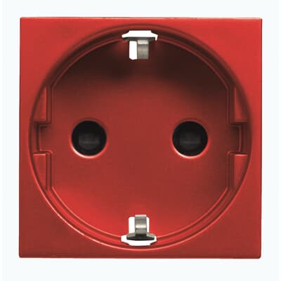 [2CLA228800N7001] Schuko socket outlet srewless terminal - 2M - Red