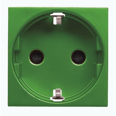 [2CLA228800N8001] Schuko socket outlet - 2M - Green