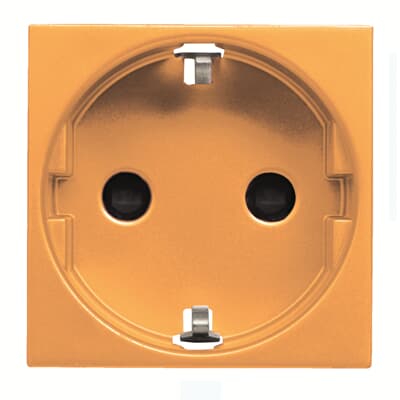 [2CLA228800N9001] Schuko socket outlet srewless terminal - 2M - Orange
