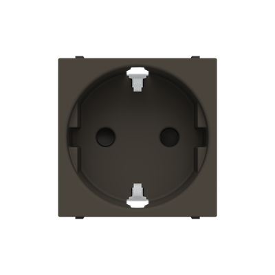 [2CLA228860N1801] Schuko socket outlet srewless terminal - 2M - Anthracite