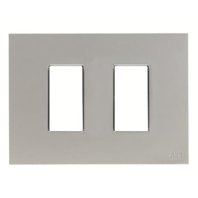 [2CLA237220N1302] Frame - 2-gang / 1+1-modules - Silver