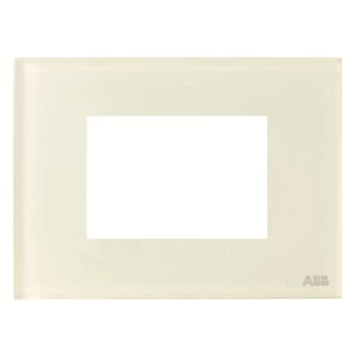 [2CLA237300N3002] Frame - 1-gang / 3-modules - Noble  - White Glass