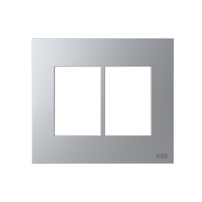 [2CLA267360N1302] Frame - 2-gang / 3+3-modules - Silver