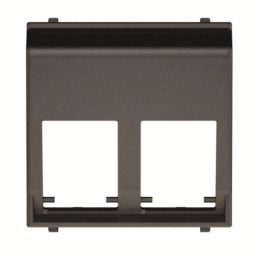[2CLA221660N1801] Cover plate for data outlet 2-gang at 45ºs - 2M - Anthracite