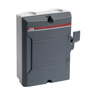 [2CMA142407R1000] Side Operated, Plastic Enclosed Switch, 2p, 40A, IP54