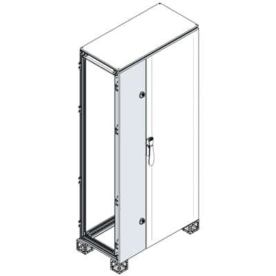 [EC2080VC2K] Blind door cable container 2000x200mm (HxW)