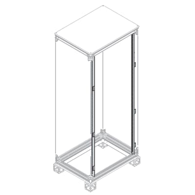 [EH2000] Pair of uprights for fixing plates and panels H=2000mm